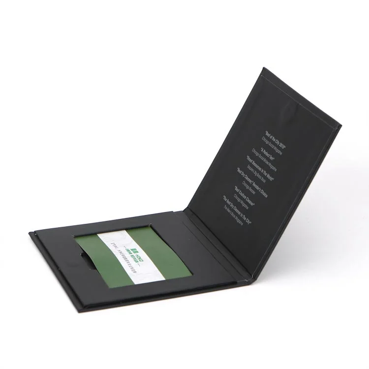 custom luxury business playing gift card holder black credit card box gift card packaging  with slot