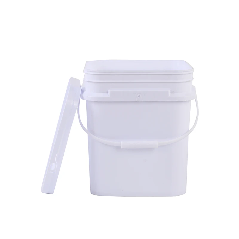 Painting Customized 20l Plastic Paint Square Pails With Lids And Handles For Food Packing