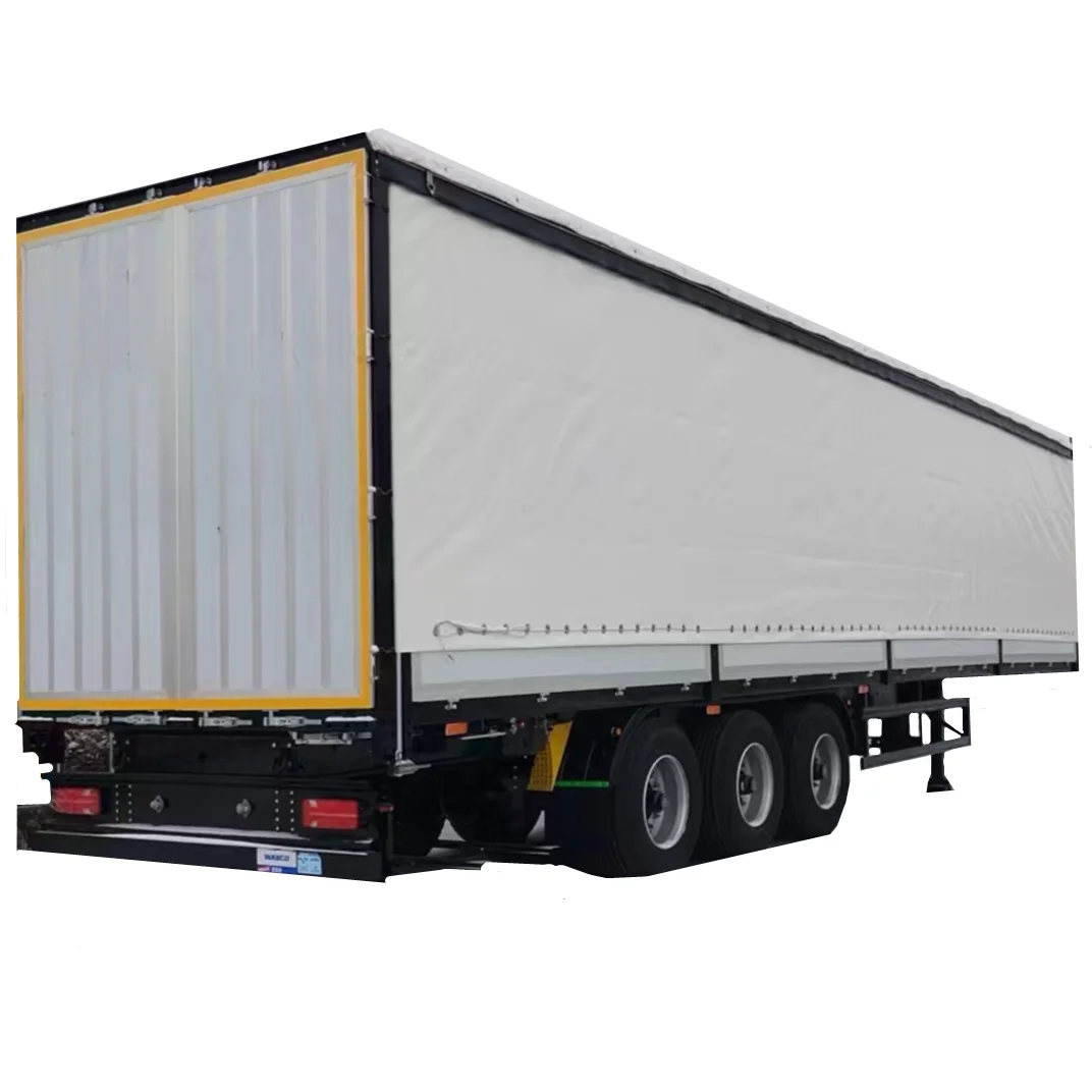 Factory supply 3 axle 4 axle cargo transport trailers Euro Standard sliding side wall 30t 40t curtain semi trailer for sale
