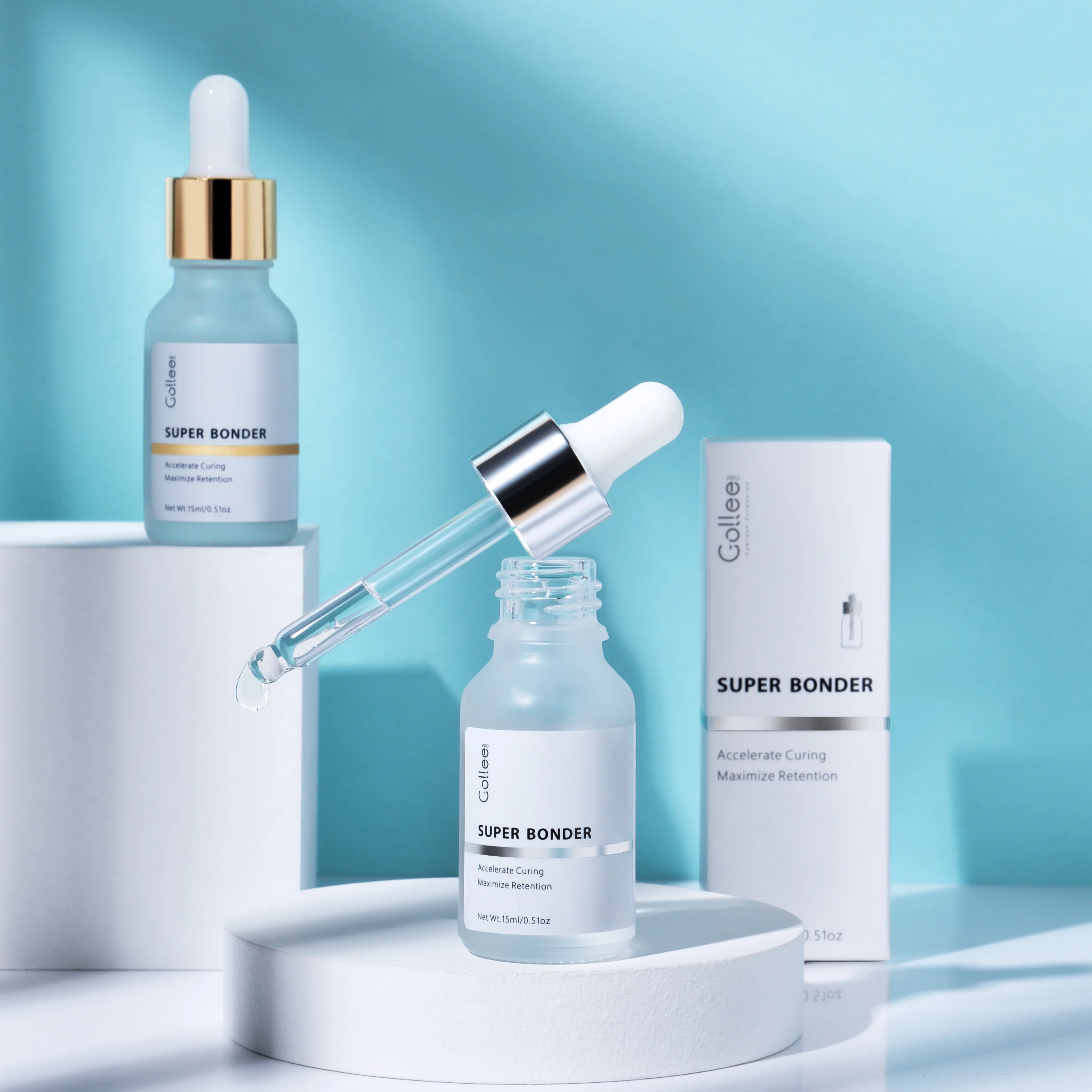 Gollee L Curl lash Superbonder Sensitive Best Clear Low Humidity Adhesive Private Label Eyelash Extensions Glue Super Bonder