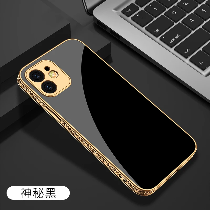  GKK 2021 цветной чехол с рисунком для iPhone 12 матовый ударопрочный из ТПУ 2 в 1 задней крышки объектива телефона