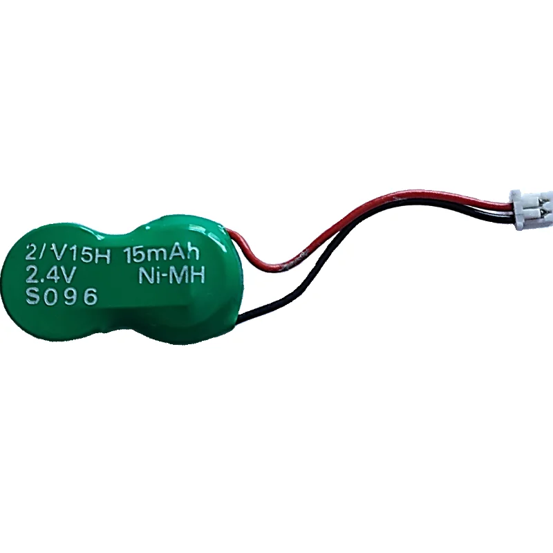 Factory customized 2.4V 15mAh NiMH Button Cell Battery Pack 15H Ni-MH Battery 12Hwith Wires and Connector