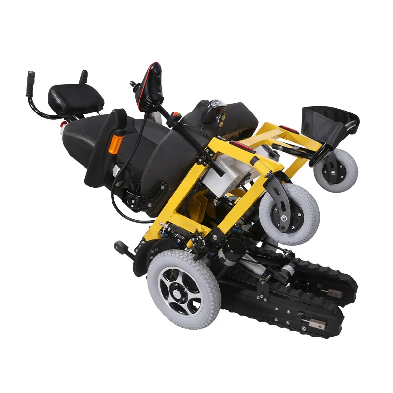 Electric motorized automatic stairs climbing wheelchair for the handicapped and old