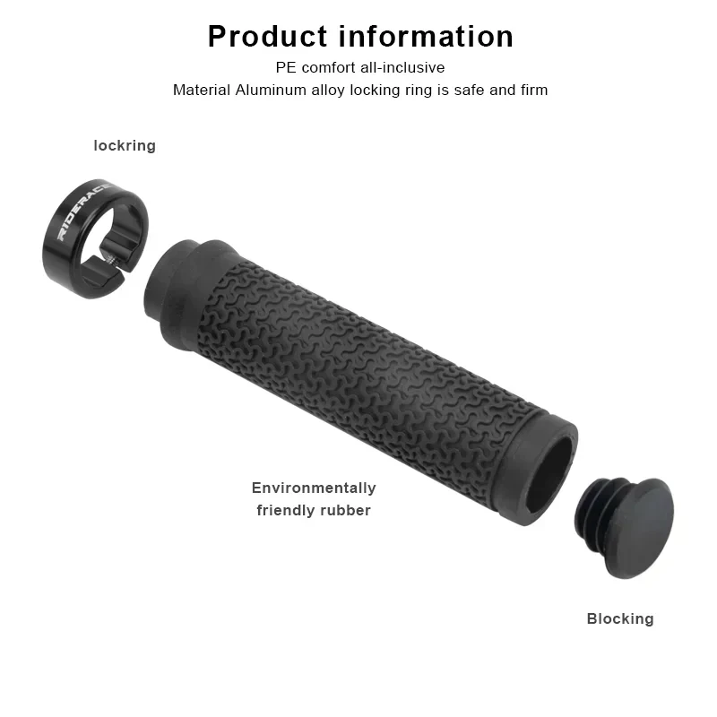 OEM/ODM MTB Cuffs Aluminum Alloy Lock Ring Bicycle Handlebar Grips Anti-slip Mountain Bike Handle Bar Grips Damping Bicycle Part