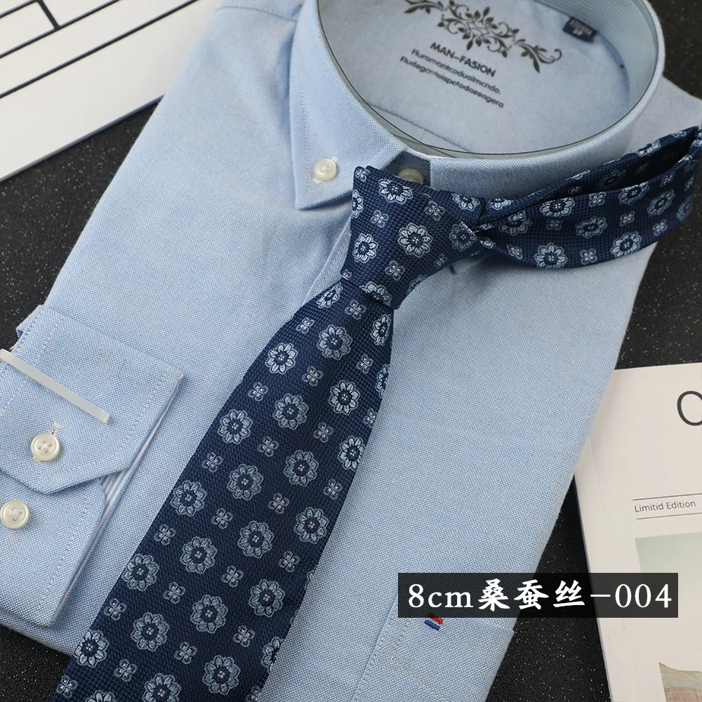 male formal occasion suit accessories 8cm width stripe necktie business men silk tie