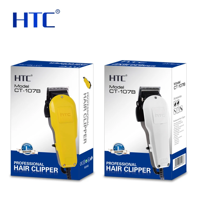 HTC CT-107B barber wholesale men cheap trimmer silent hair cutting machine prices hair detailer clippers from China