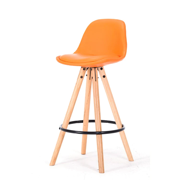 2021 Attractive Price High Quality High Modern Bar Chairs For Sale wood leg