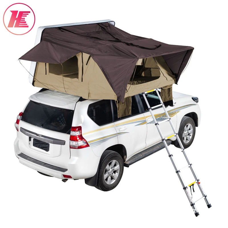 Outdoor Travel 3-4 Person Rooftop Tent Camping Car Roof Top Tent Car Awning Tent For Wholesale