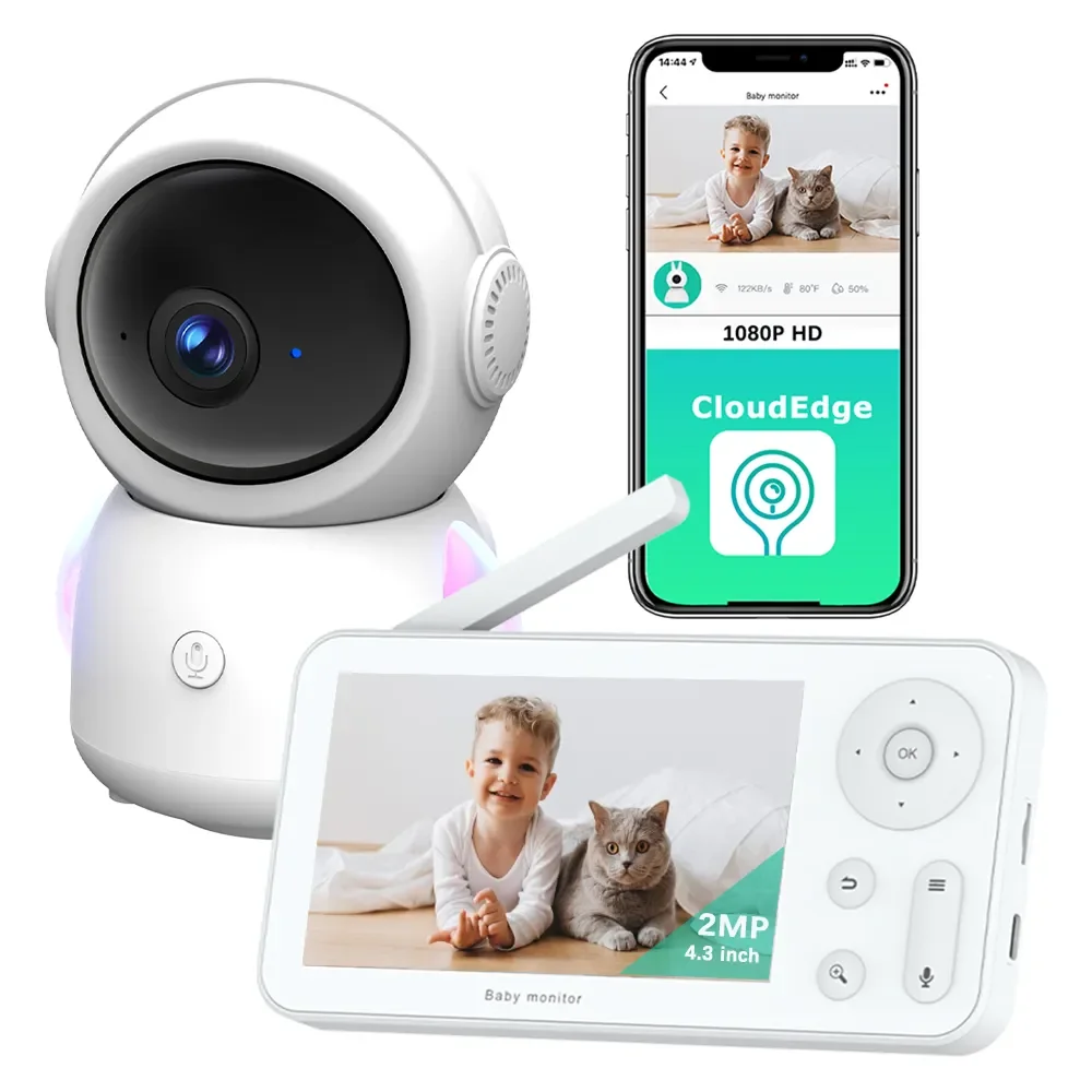 New 1080P Full HD CCTV Wireless Two-Way Audio Night Vision Smart Home Security Camera Video WiFi Baby Sleep Monitor With App