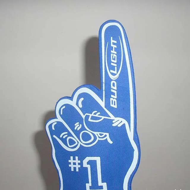 2024 custom Professional Big EVA/Sponge Foam Cheering Foam hand Custom Logo foam finger