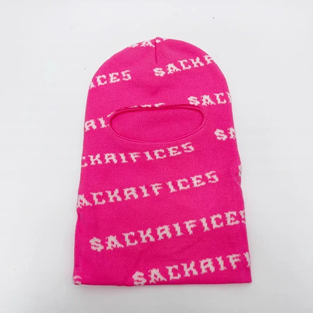 Wholesale jacquard Ski Mask acrylic beanie winter hat High quality knitted Manufacturer Custom Full Face Skimask balaclava