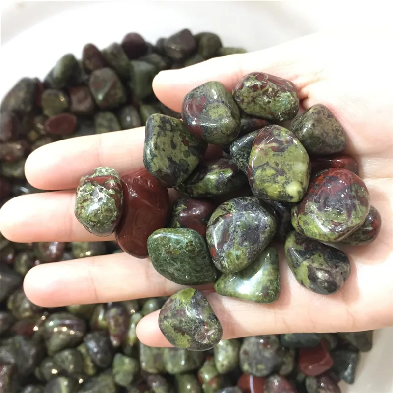 Dragon Blood Stone Quartz Crystal Gravel Tumbled Gemstone for Home Decor
