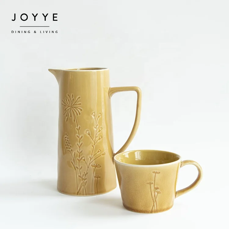 Роскошная глазурованная посуда Joyye с трещинами и цветами набор OEM керамическая под заказ керамический посуды