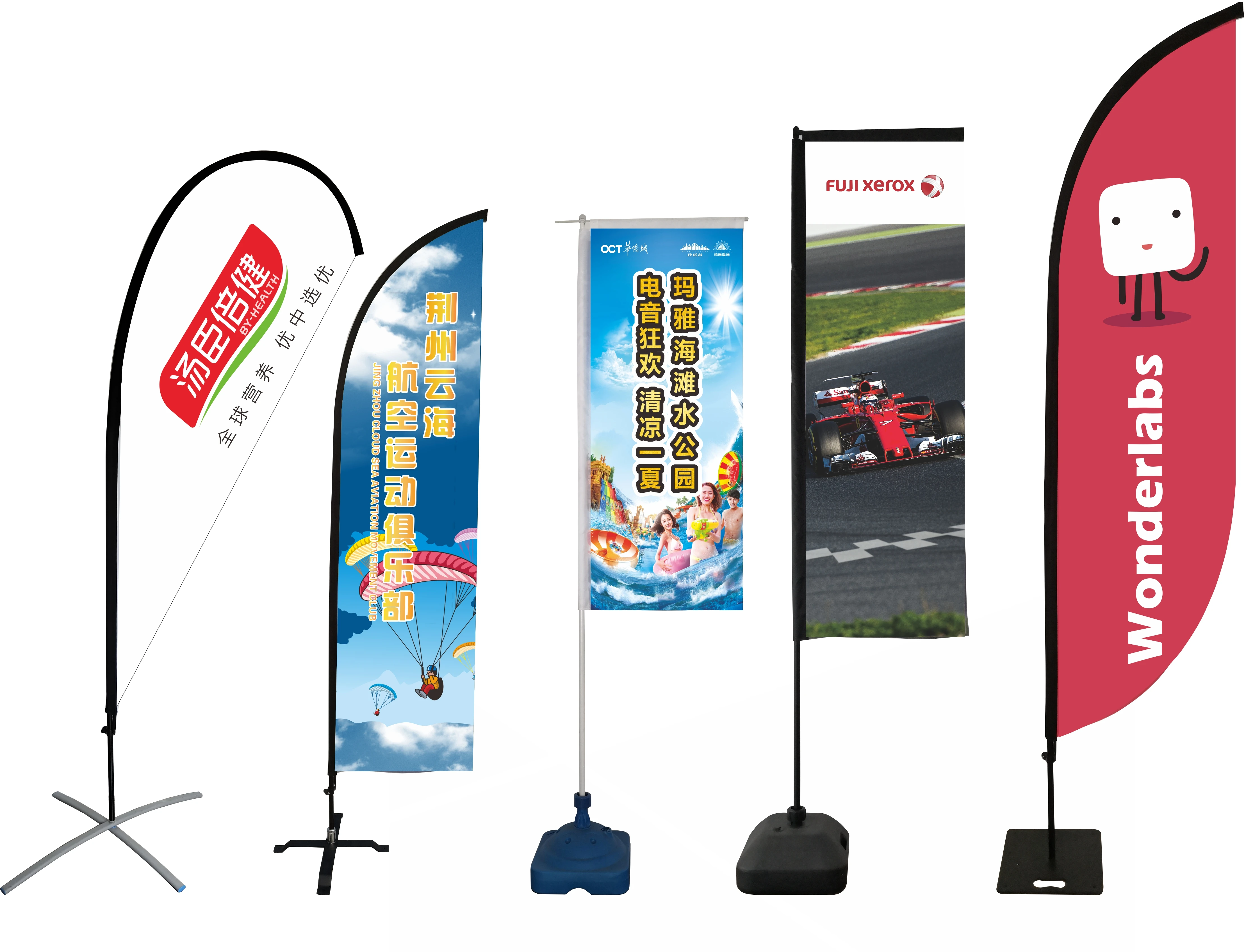 Factory Price Beach Flag Base Advertising Banner Flagpole Water Stand Square Base For Teardrop Feather Square Flying Beach Flag