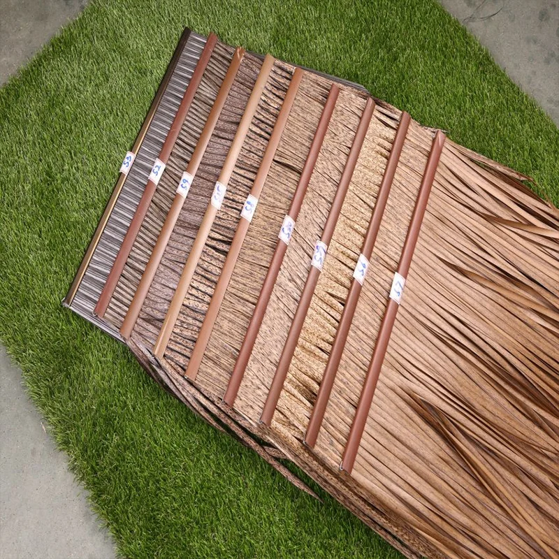 Waterproof Fireproof Yellow Plam Thatch Palmex Synthetic Leaf Roof