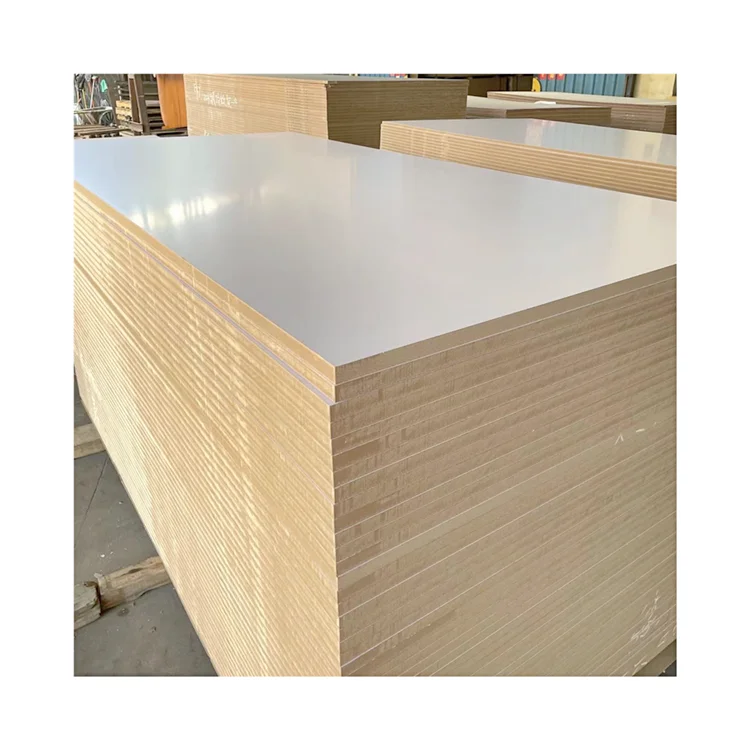 QX-M4 High quality cheap price 1220*2440mm/1220*2800mm white 15mm 18mm melamine mdf board