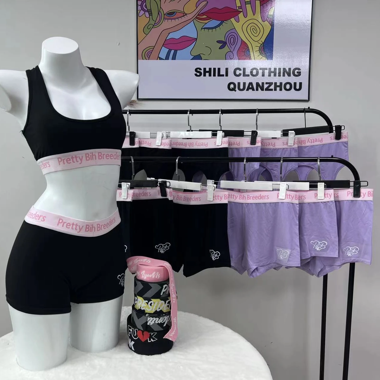 Комплект нижнего белья из бюстгальтера и трусов, красные трусы-боксеры для мальчиков из вискозы, женские трусы с длинными штанинами, спортивные хлопковые трусы-боксеры с индивидуальным логотипом под заказ, нижнее белье