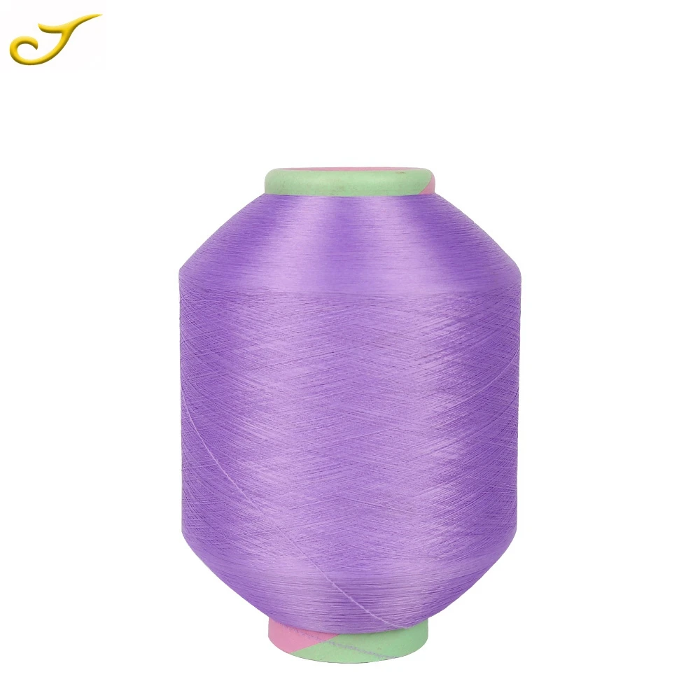 High Elastic Colorful GRS Certified 40/70 Spandex-Polyester Yarn Dyed Raw Pattern Bare Type for Weaving and Knitting
