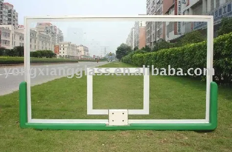 Standard Tempered Glass Basketball Board FIBA Basketball Pole And Backboard For Competition