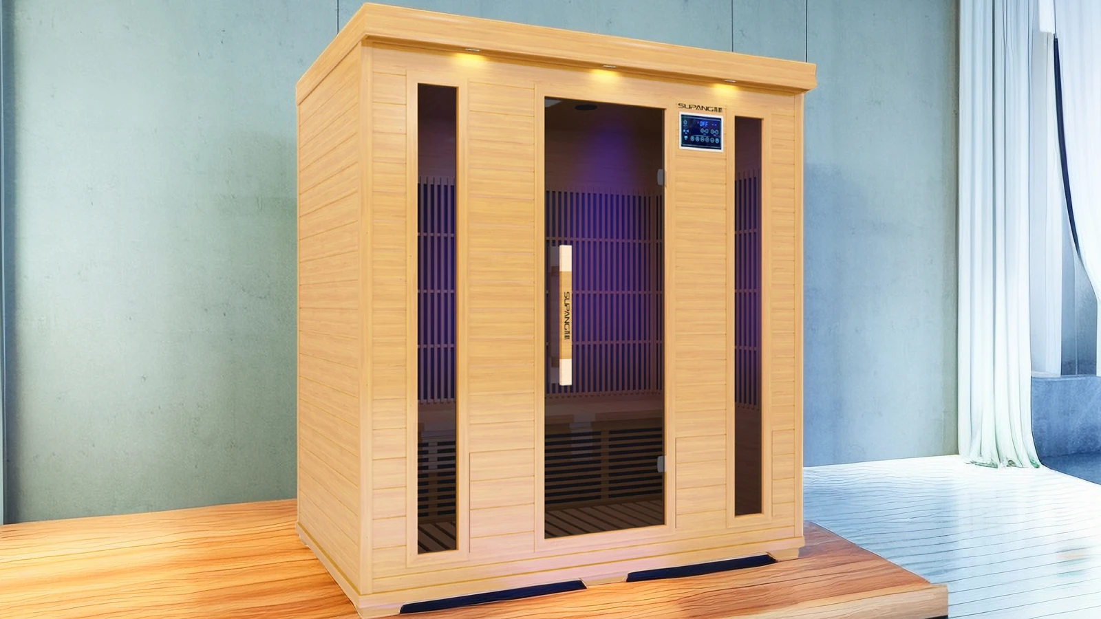 Deluxe custom 4 persons healthy Far infrared dry sauna 4 persons indoor family sauna room