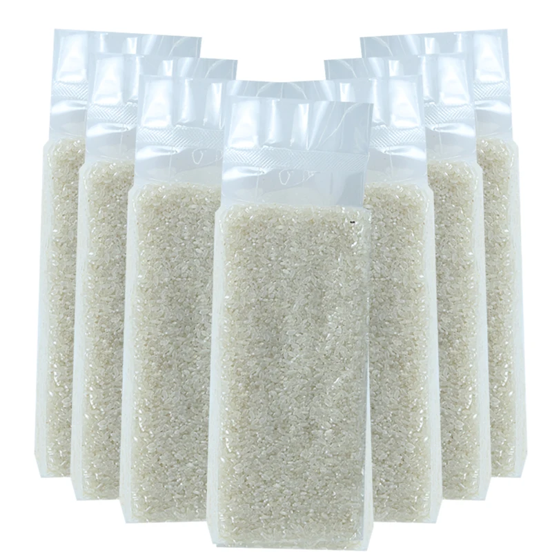500g 1kg 5kg 10kg Nylon Vacuum Bag Custom Rice Storage Bags Transparent Pe Ny Food Grade Rice Brick Food Vacuum Packaging Bag