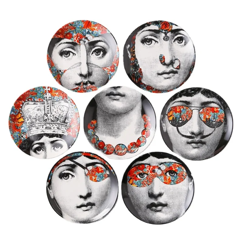 Decorative Plate American Hanging Plate 8 Inch European Ceramic Art Nordic Sitting Plate On Wall Picture