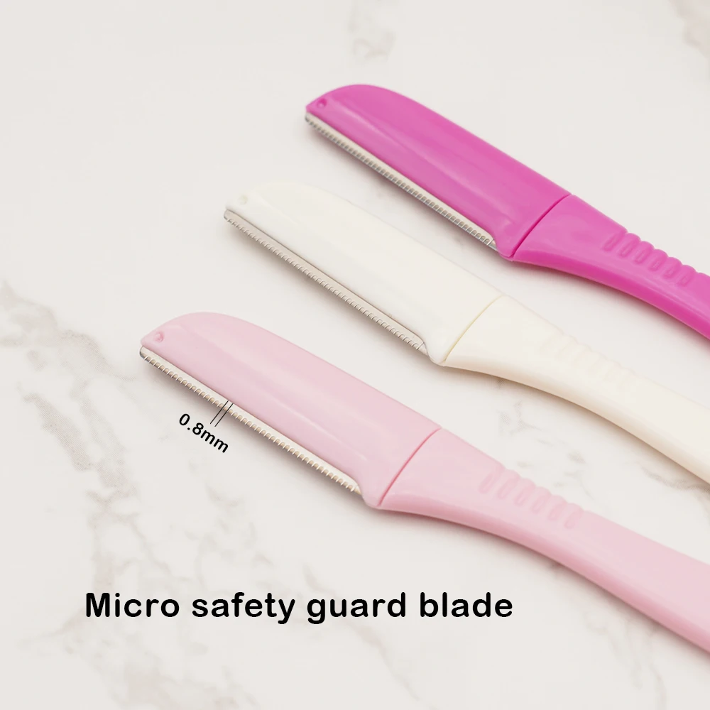 Custom color ABS plastic Multipurpose Exfoliating Dermaplaning Tool  Eyebrow and Facial Razor with Precision Cover