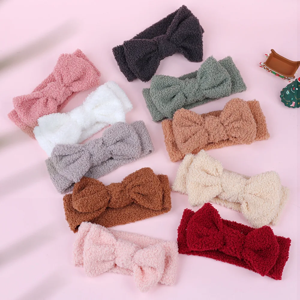 Ear Warmer Thick Plush Stretch Elastic Knot Hair Accessories Wholesale Headbands For Winter