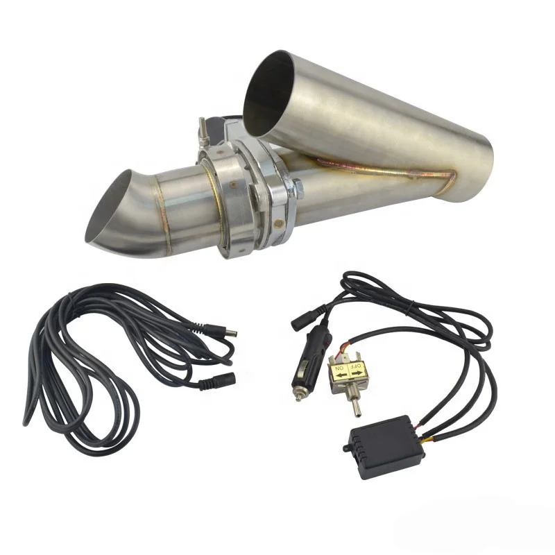51mm System Remote Exhaust Catback Downpipe Cutout E-Cut Valve Out muffler bypass With Manual switch