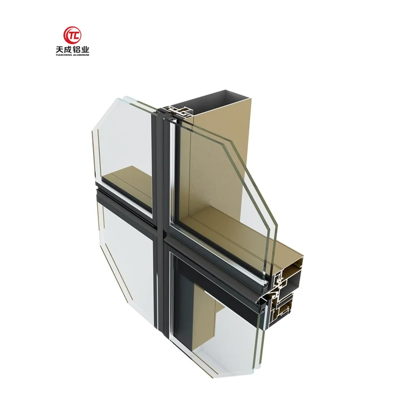 China 6063-T5 China Factory Sale Glass Partition Wall Aluminum Curtain Wall