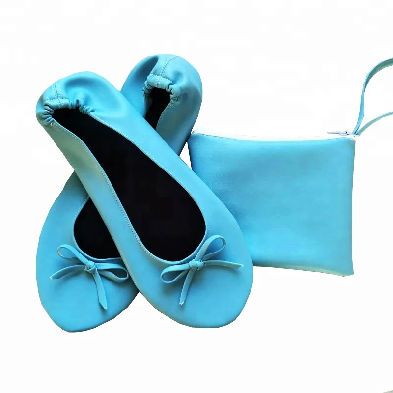 Fashion ballet shoes,foldable flats shoes with pouch