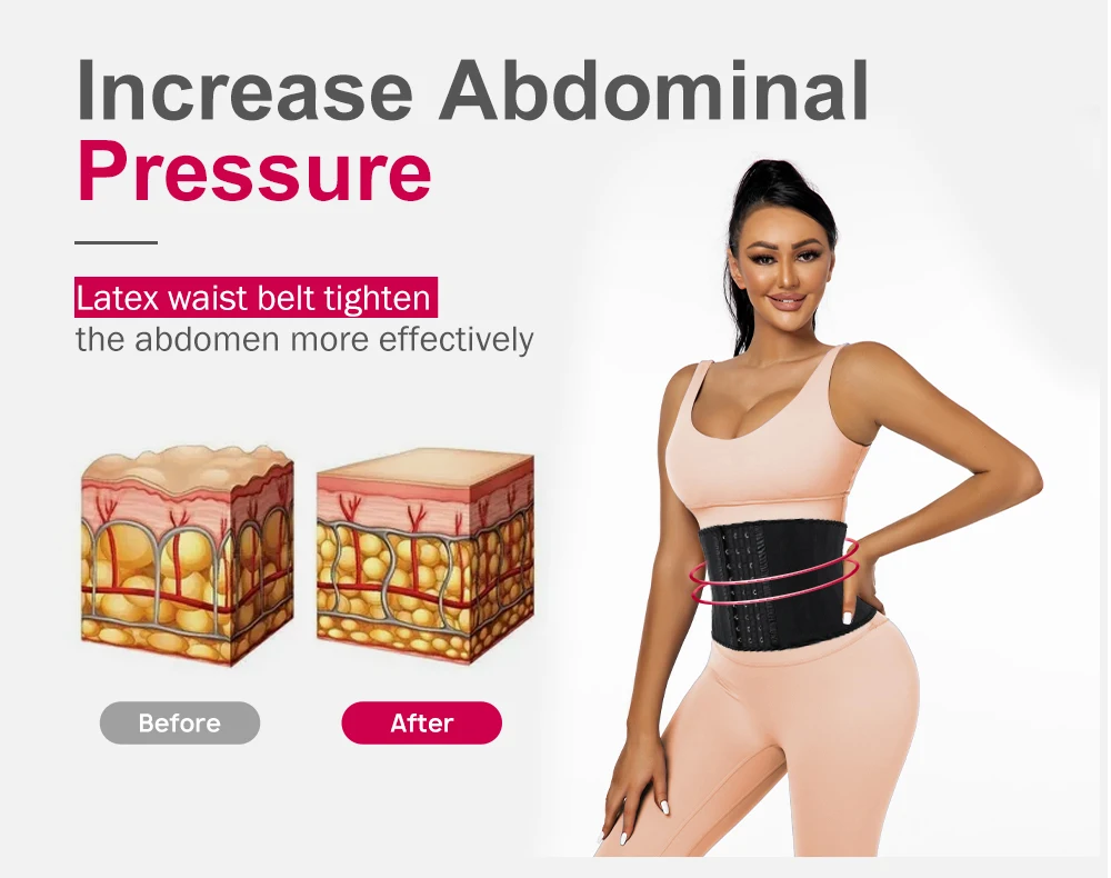 Body Shaping Seamless Shaperlower Abdomen Control 25 Steel Bones 7 Inch Short Torso Latex Waist Trainer Womens Corset Tops