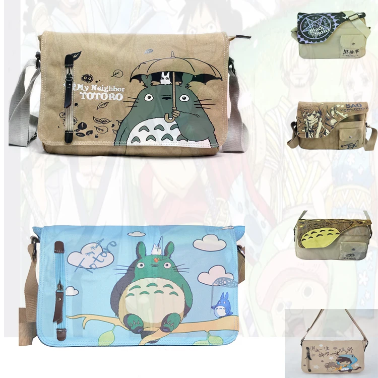 Холщовый рюкзак для студентов с аниме-убийцей демонов Uchiha Sasuke My sebeat Totoro Cos