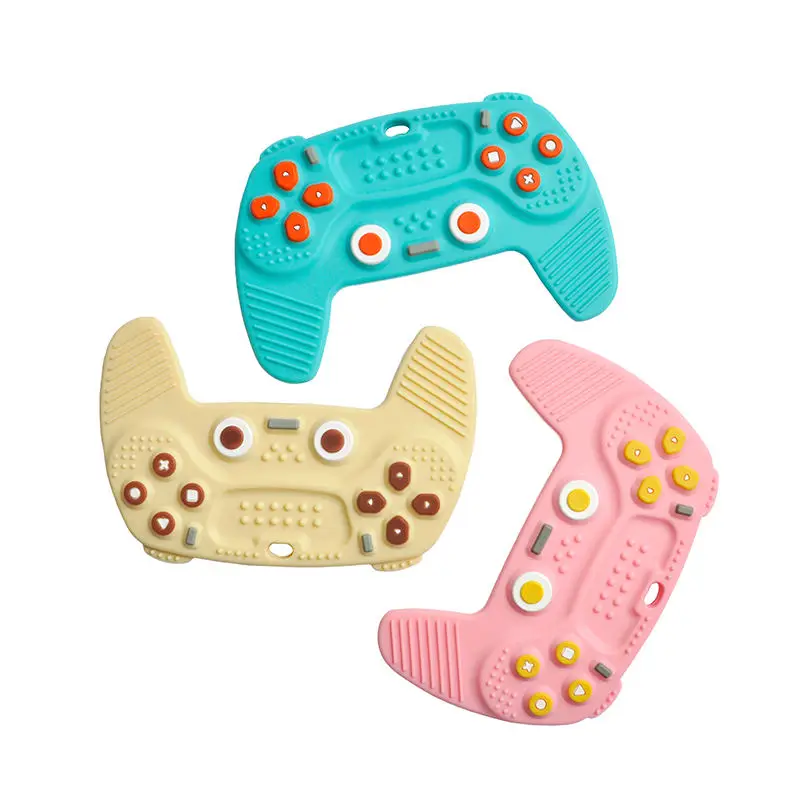 2023 New Arrivals Bpa Free Food Grade Remote Control Shape Teething Sensory Toys Silicone Baby Teethers