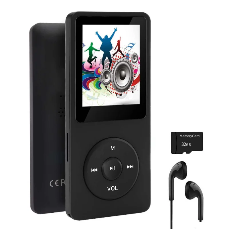 ЖК-экран 1,8 дюйма с записью, FM-радио, электронная книга, видео, MP4 плеер, BT, беспроводное соединение 32 Гб