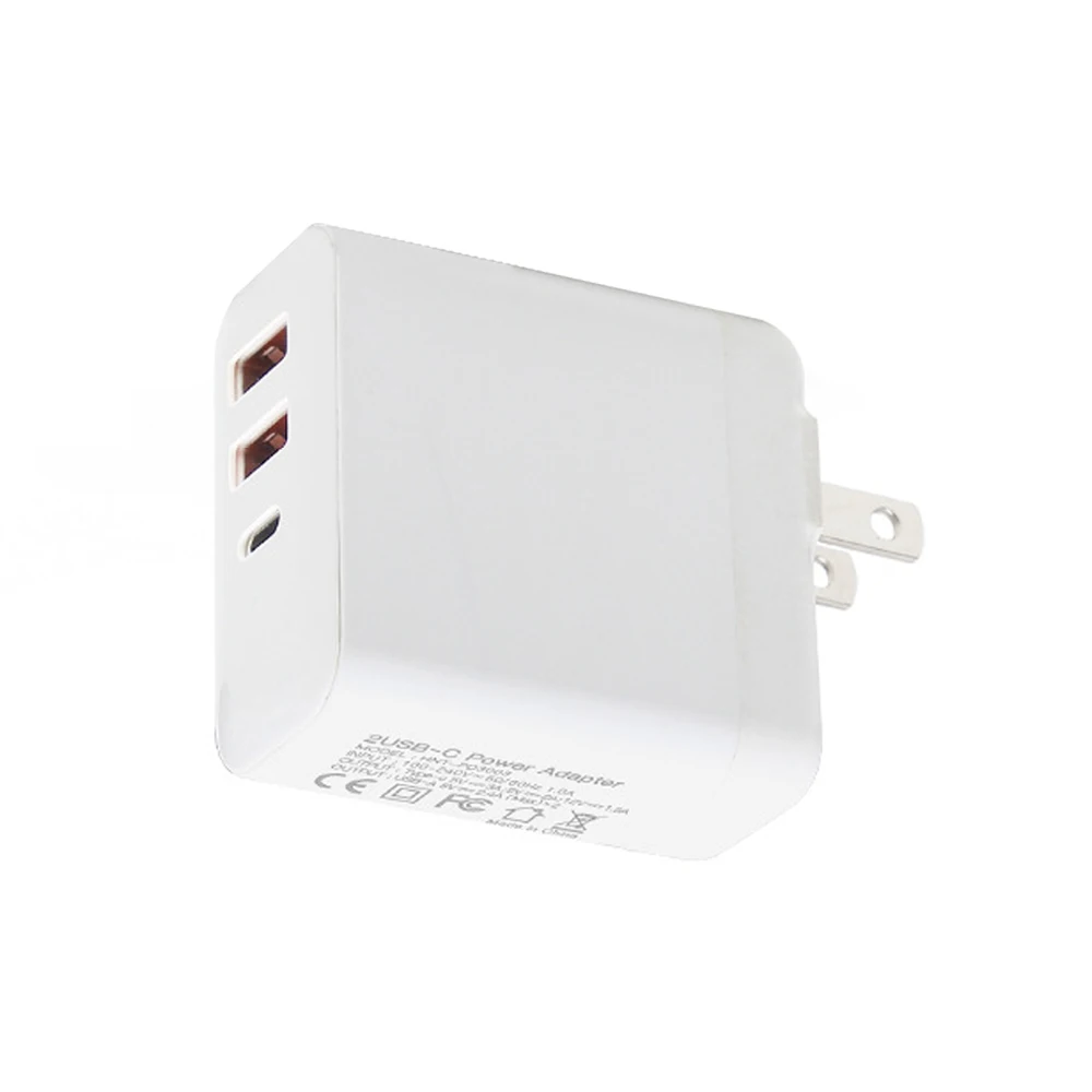 Зарядное устройство USB C мощностью 30 Вт. Мини зарядное с 3 usb-портами для Складная Компактный iPhone быстрое Настольный зарядная станция адаптер