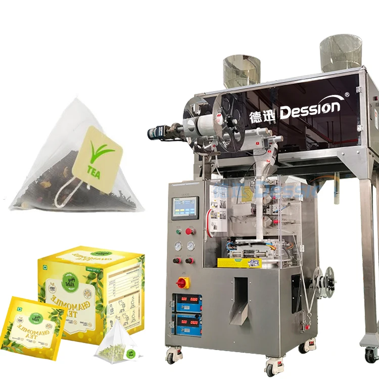Automatic Disposable Pyramid Triangle Silk Tea Bag Packing Machine For Organic Herbal Peppermint Tea Bag Packing Machine