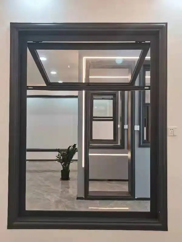Customized Order Fold Windows And Down Hardware Aluminium Vertical Folding Window Push Up