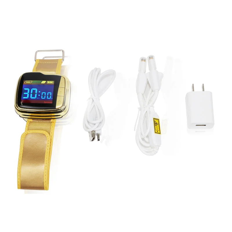 650nm Laser Therapy Wrist Watch for Diabetes Cure Hypertension Blood Purification