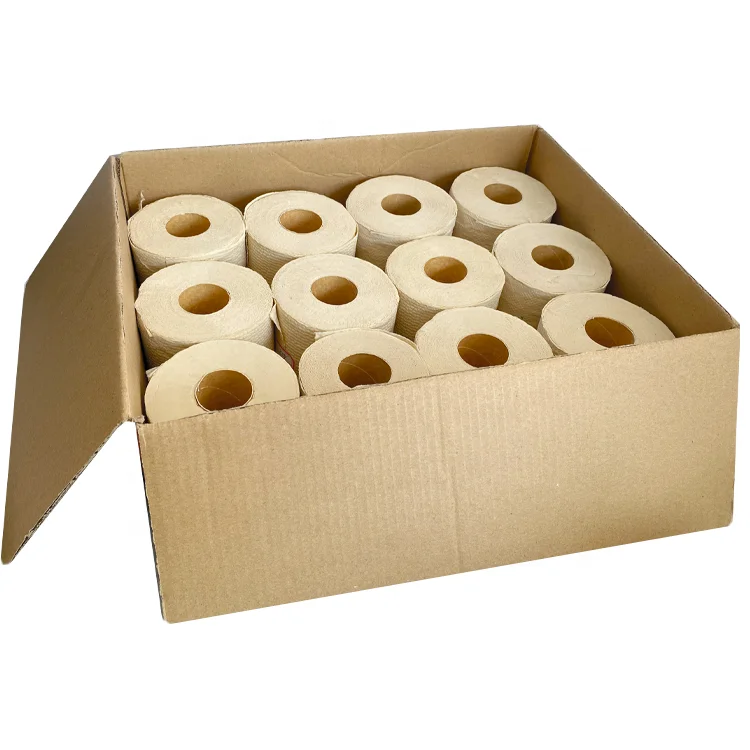 Wholesale Toilet Paper 1/2/3 Ply Roll Tissue Custom Colored Hemp Bamboo Toilet Paper