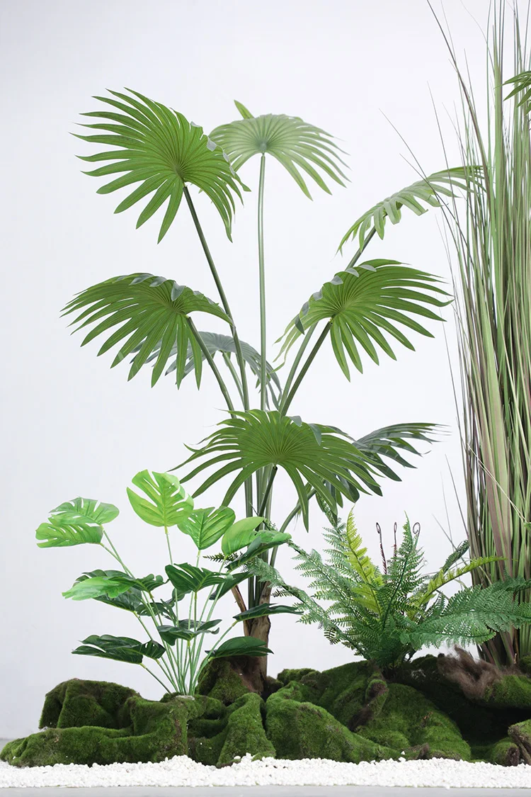 garden sets Sansevieria&California Palmetto set  home decor  indoor Decoration art sets   Artificial Plant