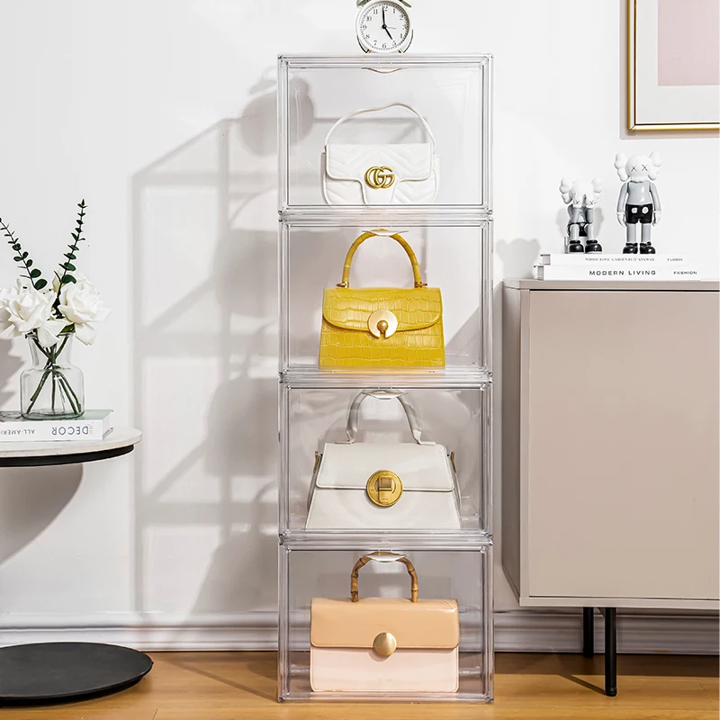 Best selling Reinforced Handle Large Capacity Clothes Foldable Storage Bag Organizer multi-layer bags shoe box display