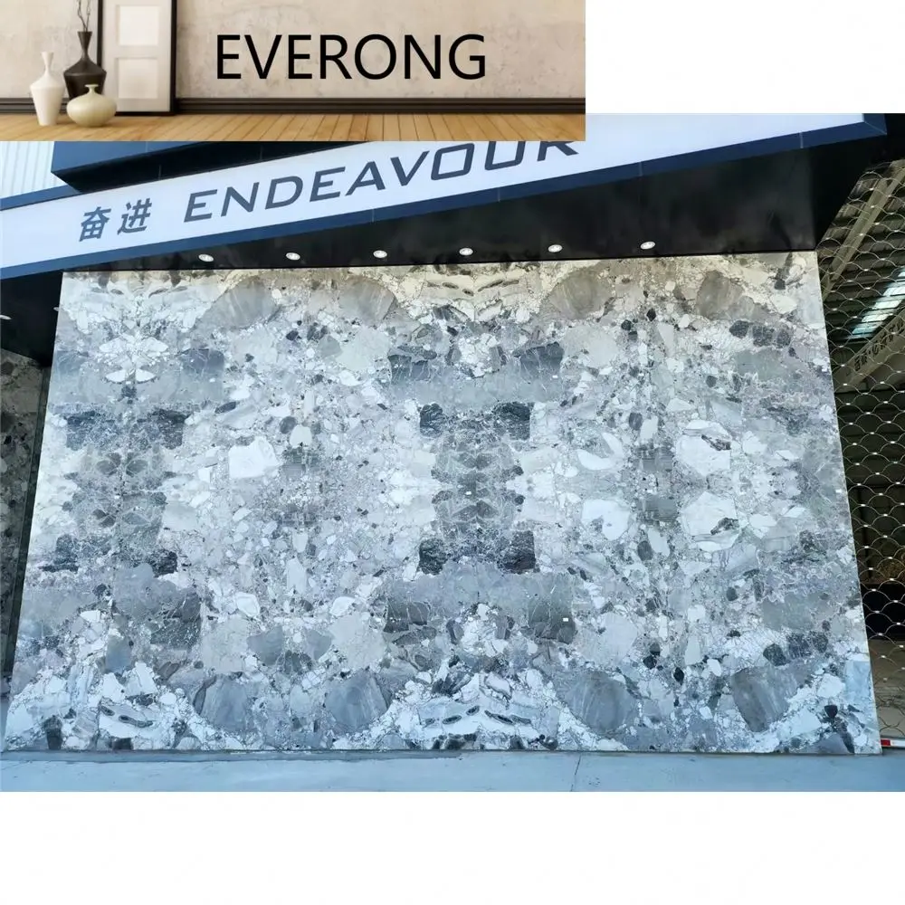 Unique ceppo bianco gray marble stone flooring big slab tile for bathroom