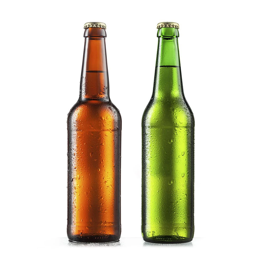 Wholesale Empty Beer Glass Bottles Amber Transparent Customized Beer Bottles