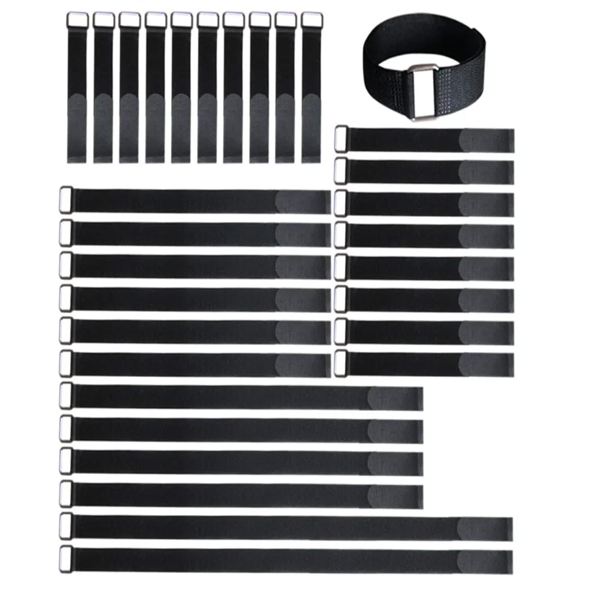 Reusable cinch straps velcroes Hook and Loop strap Multipurpose strong elastic with buckle