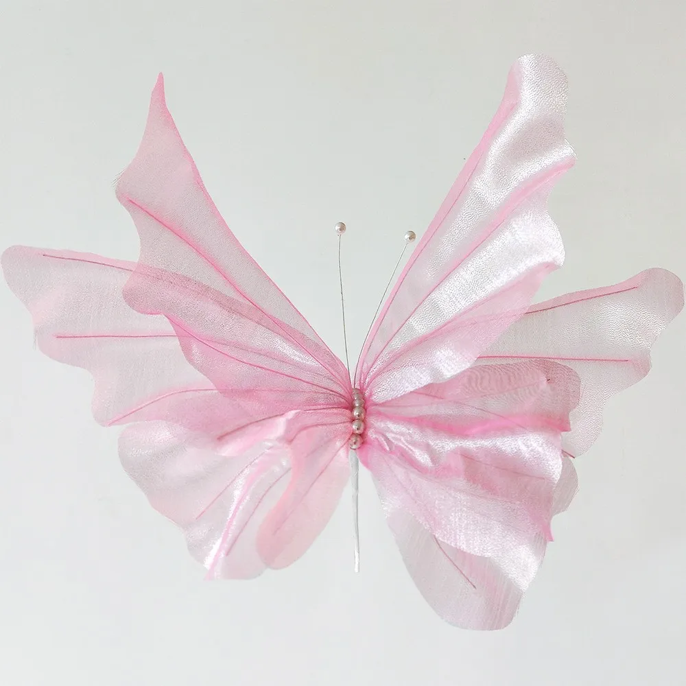 Party Decoration Artificial butterfly Hand-made flower silk screen flower photography props