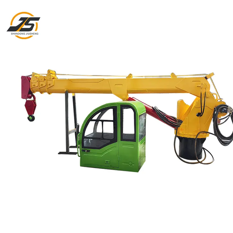 HOT Marine Fixed Boom Crane Hydraulic Elevating Deck Shipping Crane For Floating Crane