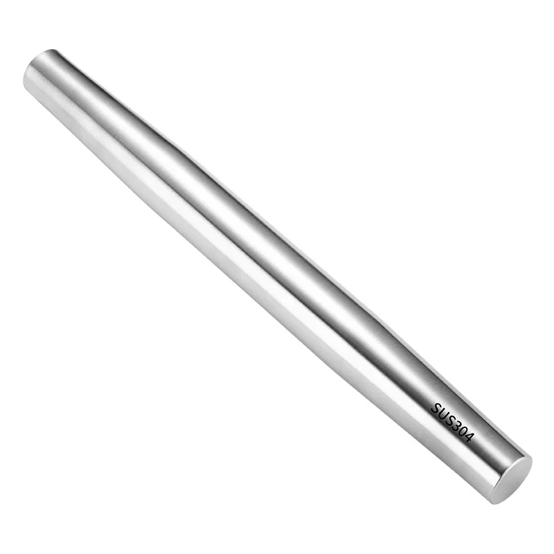 
New Stainless Steel French Rolling Pin Kitchen Roller Wholesale 3cm in Diameter Baking Tools 