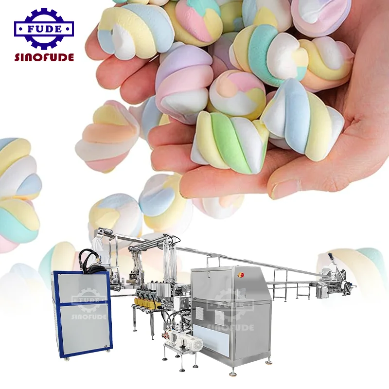 High yield customized automatic cotton candy industrial marshmallow extruder making machine production line