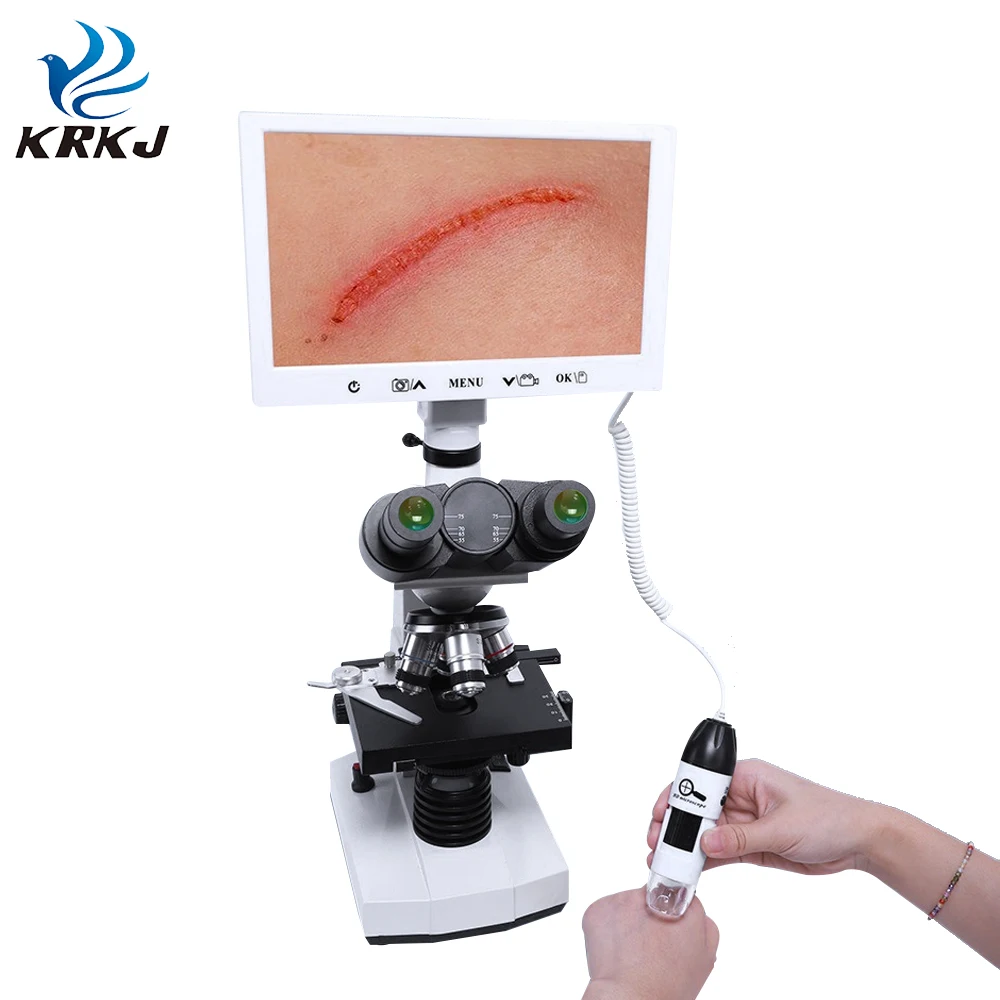 Цифровой Биологический микроскоп KD1003 с дисплеем цена для ветеринарии